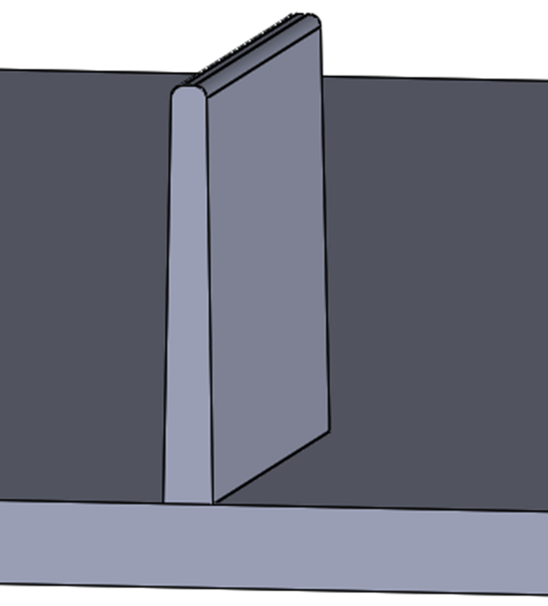 No radius = stress in corners
