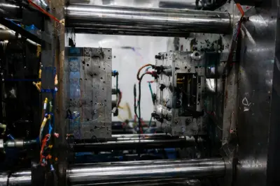 Melting and injecting material into the mold